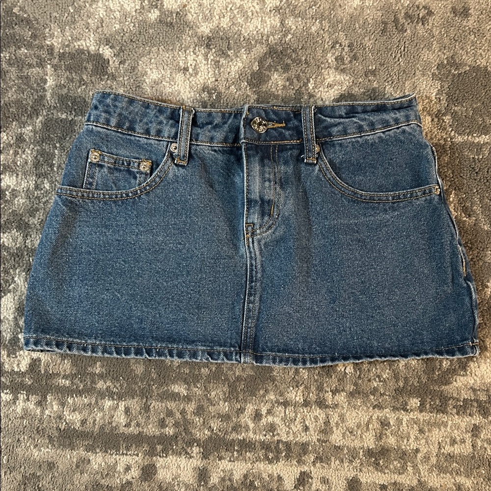 Edikted Denim Mini Skirt